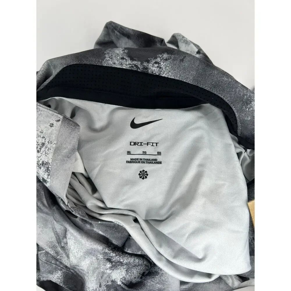 Nike Dri-FIT Tour Ombre Golf Polo Shirt Black Grey Size XL Men's